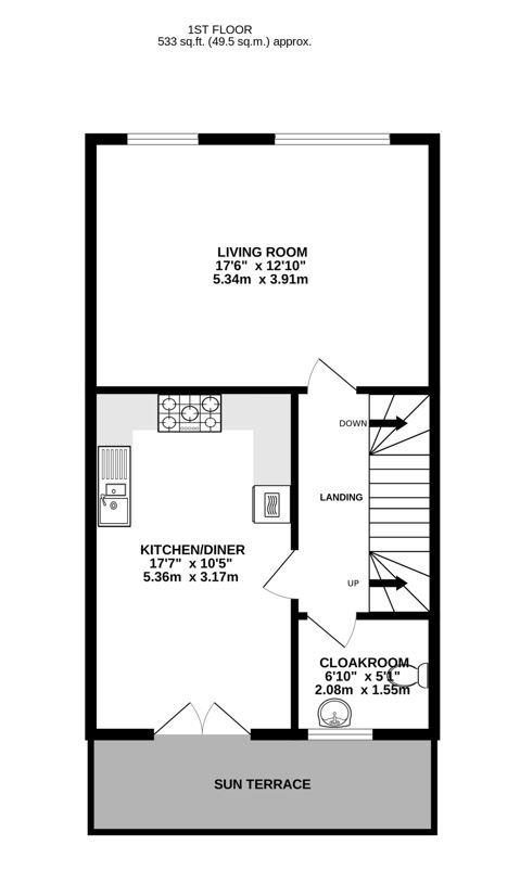 Floorplan for Bailey Way, Dursley