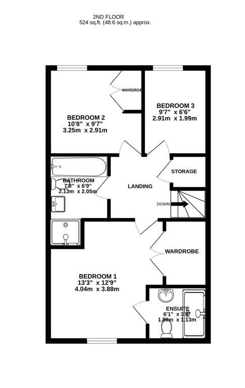 Floorplan for Bailey Way, Dursley
