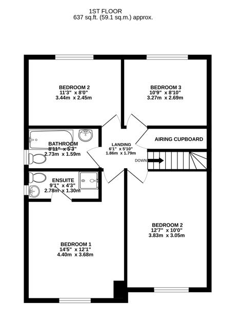 Floorplan for Willow Close, Dursley