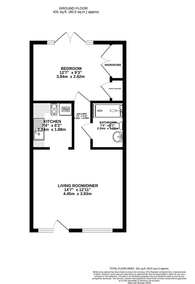 Floorplan for Church Road, Stroud