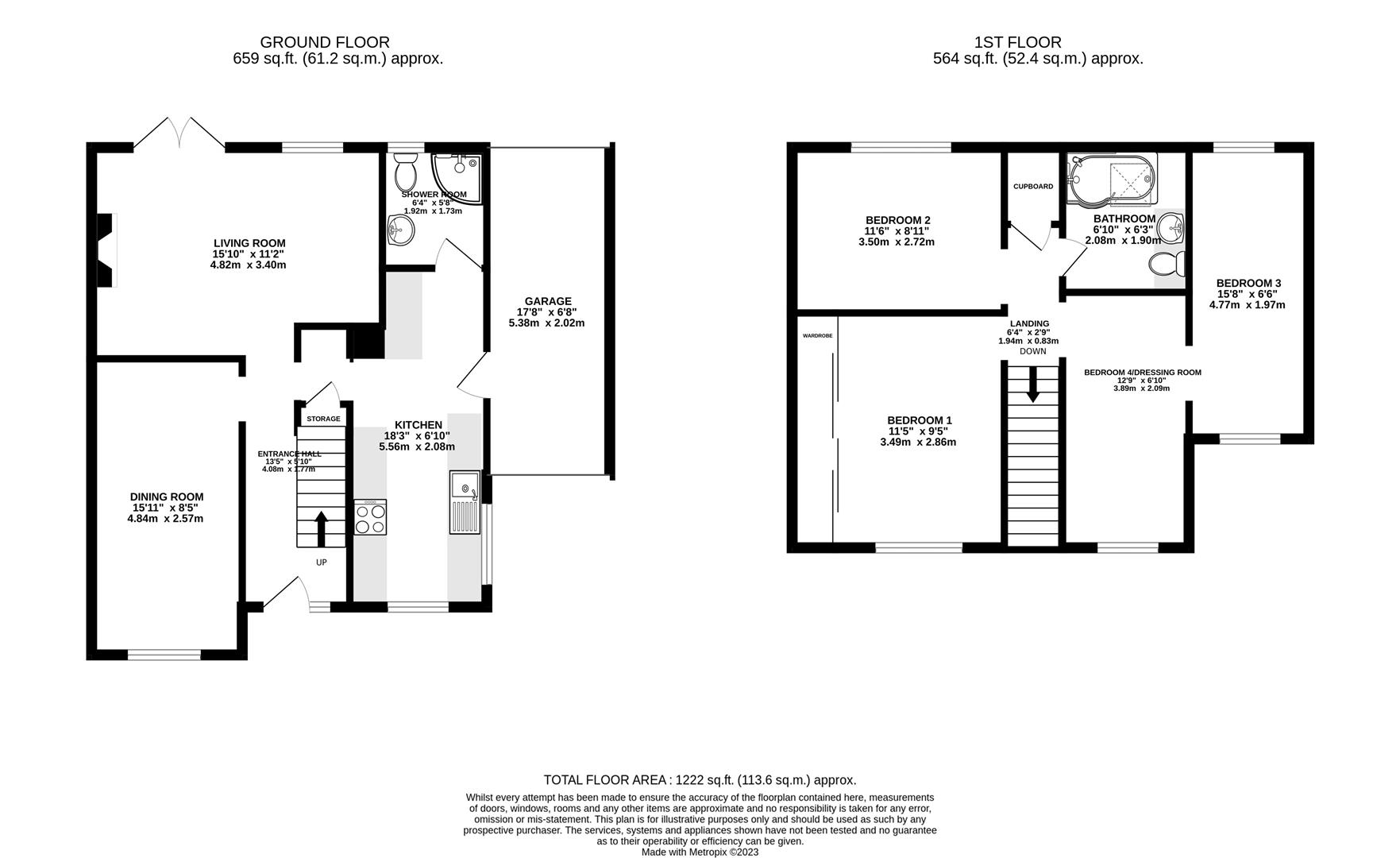 Floorplan for Elm Close, Kings Stanley, Stonehouse