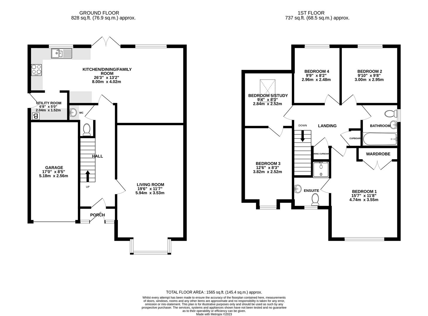 Floorplan for Sussex Gardens, Hucclecote, Gloucester