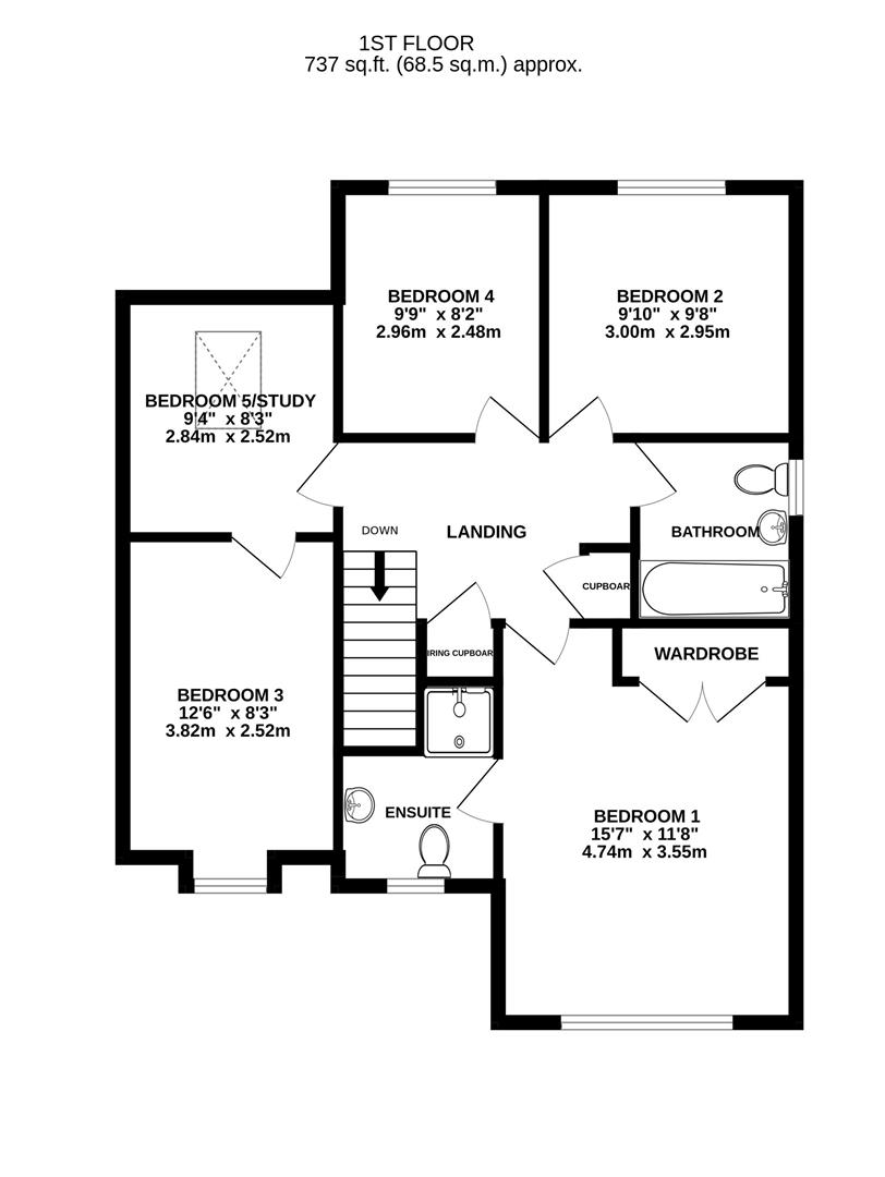 Floorplan for Sussex Gardens, Hucclecote, Gloucester
