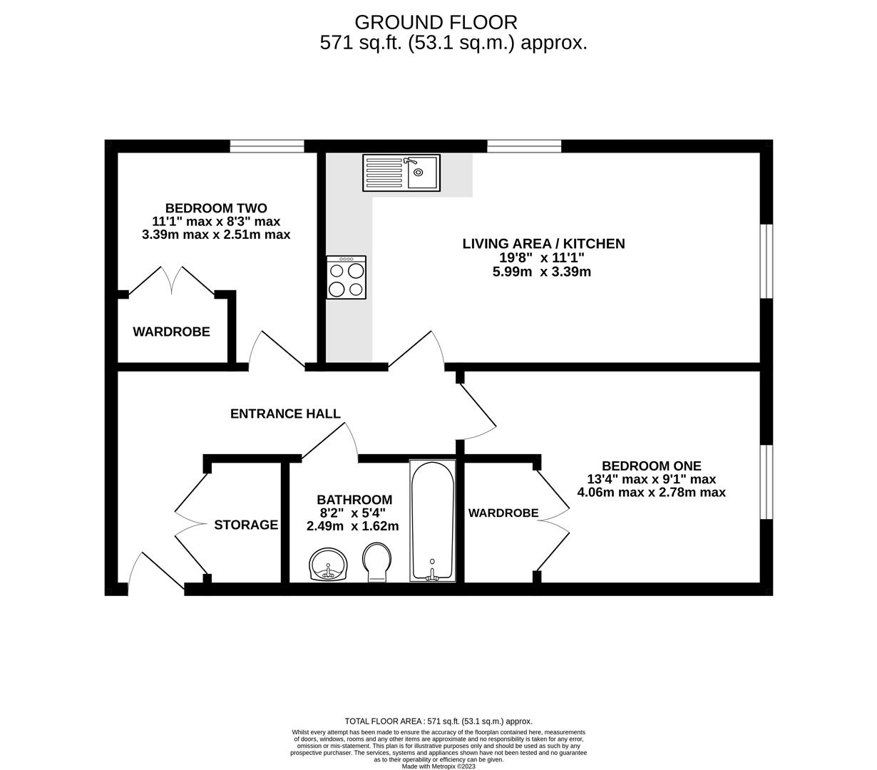 Floorplan for Mariners Court, Gloucester Docks