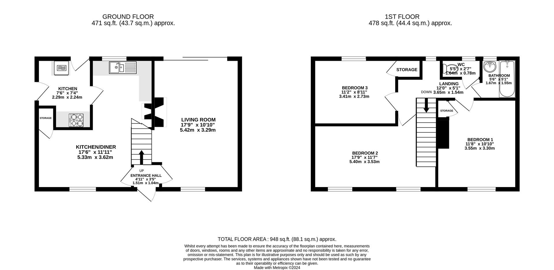 Floorplan for Park Road, Stonehouse