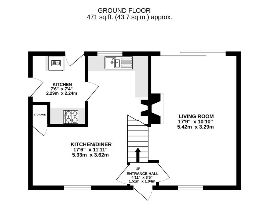 Floorplan for Park Road, Stonehouse