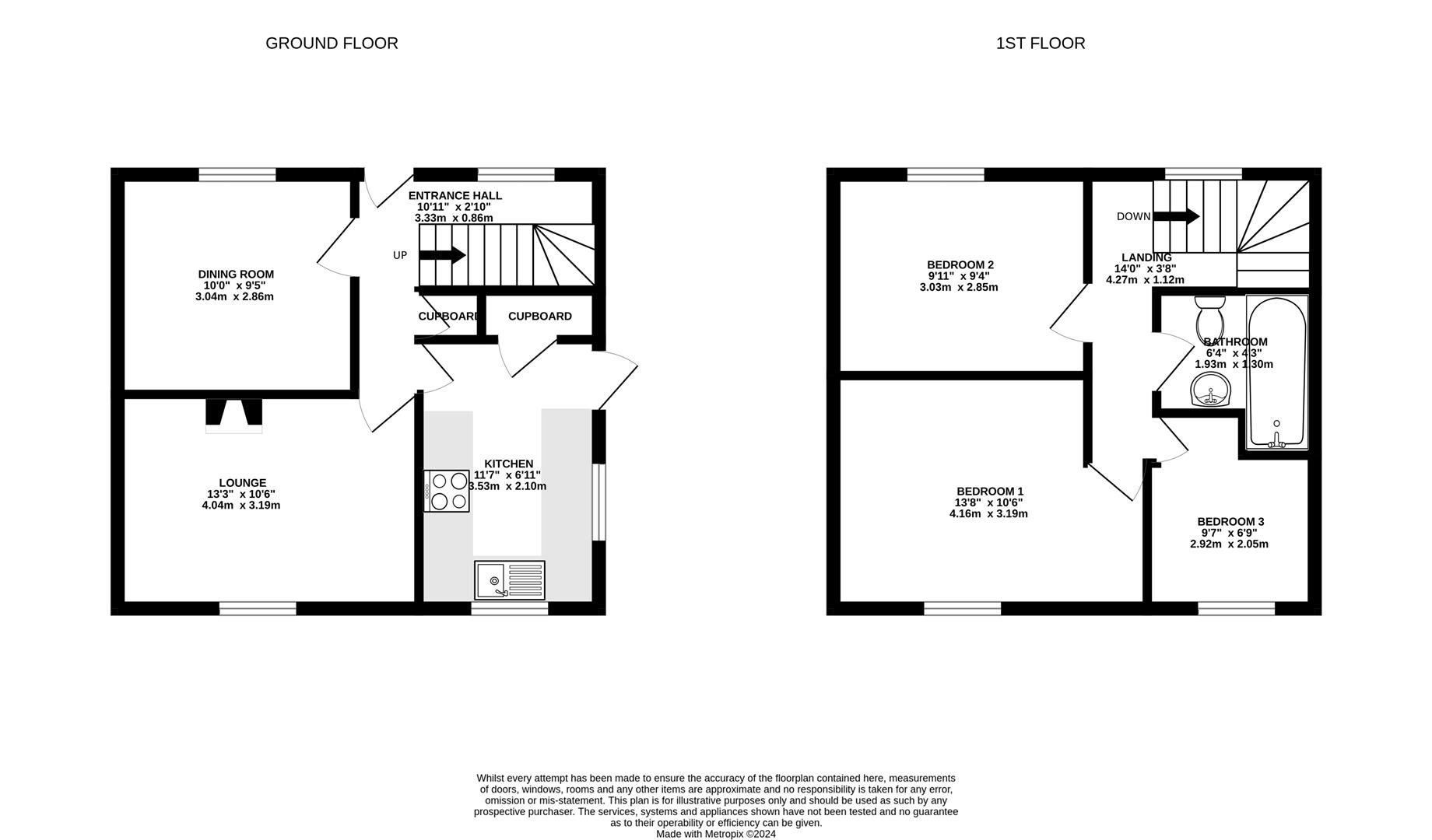 Floorplan for Paygrove Lane, Longlevens, Gloucester