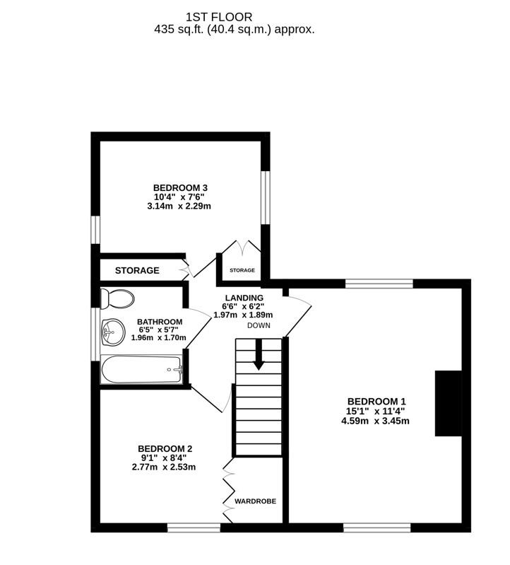 Floorplan for Rosebery Park, Dursley