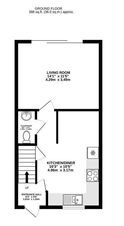 Floorplan for Great Oldbury Drive, Great Oldbury, Stonehouse