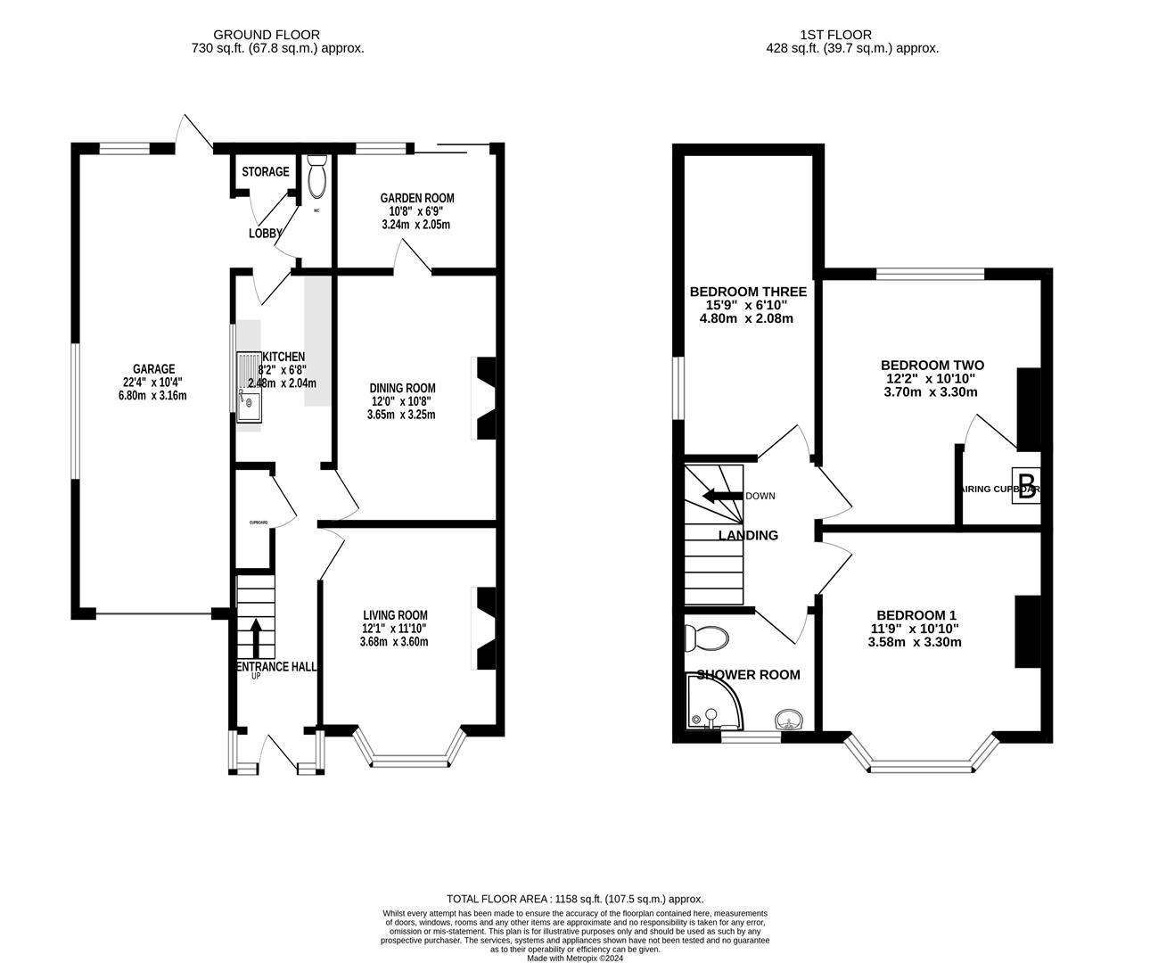 Floorplan for Trevor Road, Hucclecote, Gloucester