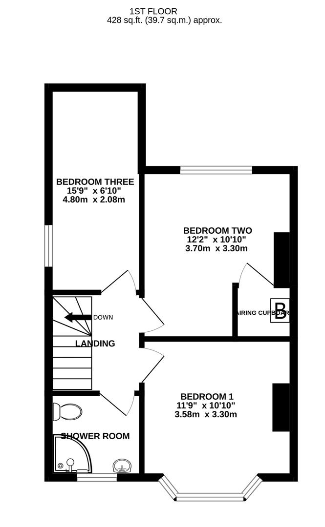 Floorplan for Trevor Road, Hucclecote, Gloucester