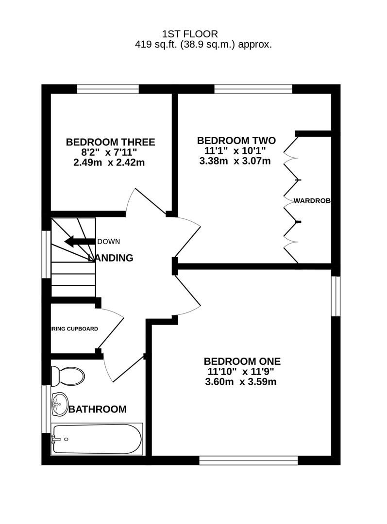 Floorplan for Millfields, Hucclecote