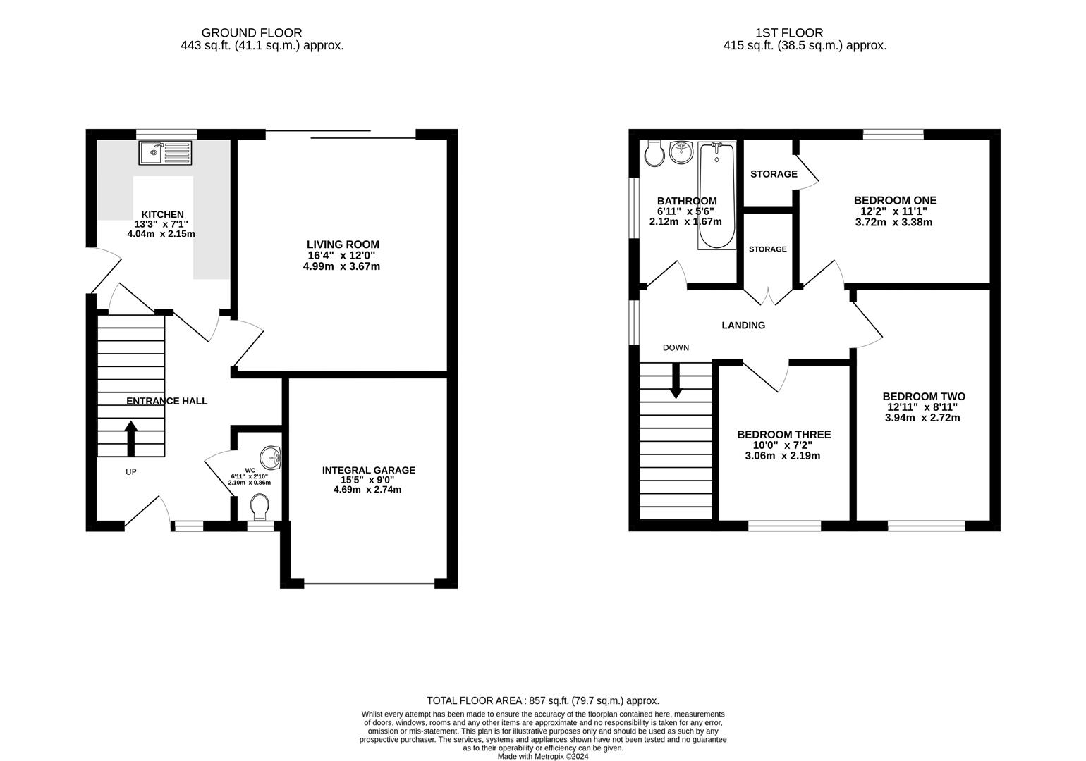 Floorplan for Larkham Close, Matson, Gloucester