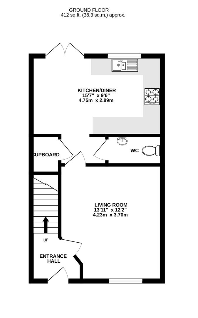 Floorplan for Martyn Close, Brockworth, Gloucester