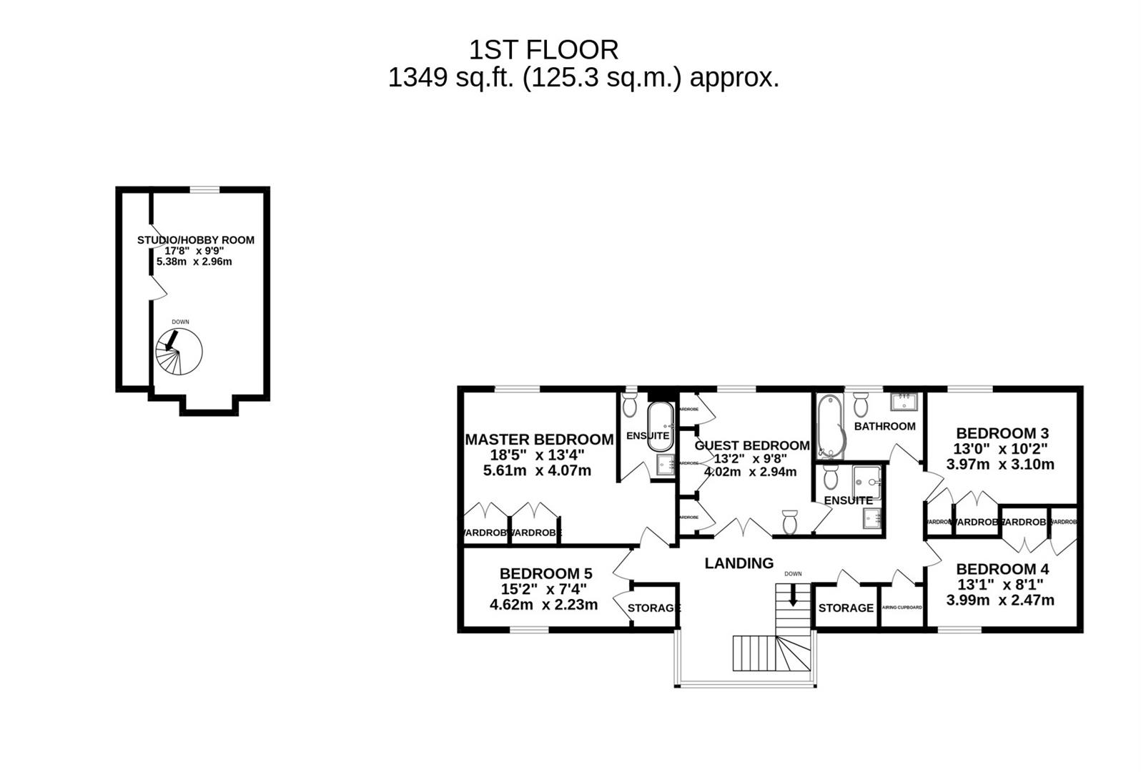 Floorplan for 1 Greenfields, Cheltenham Road East, Churchdown