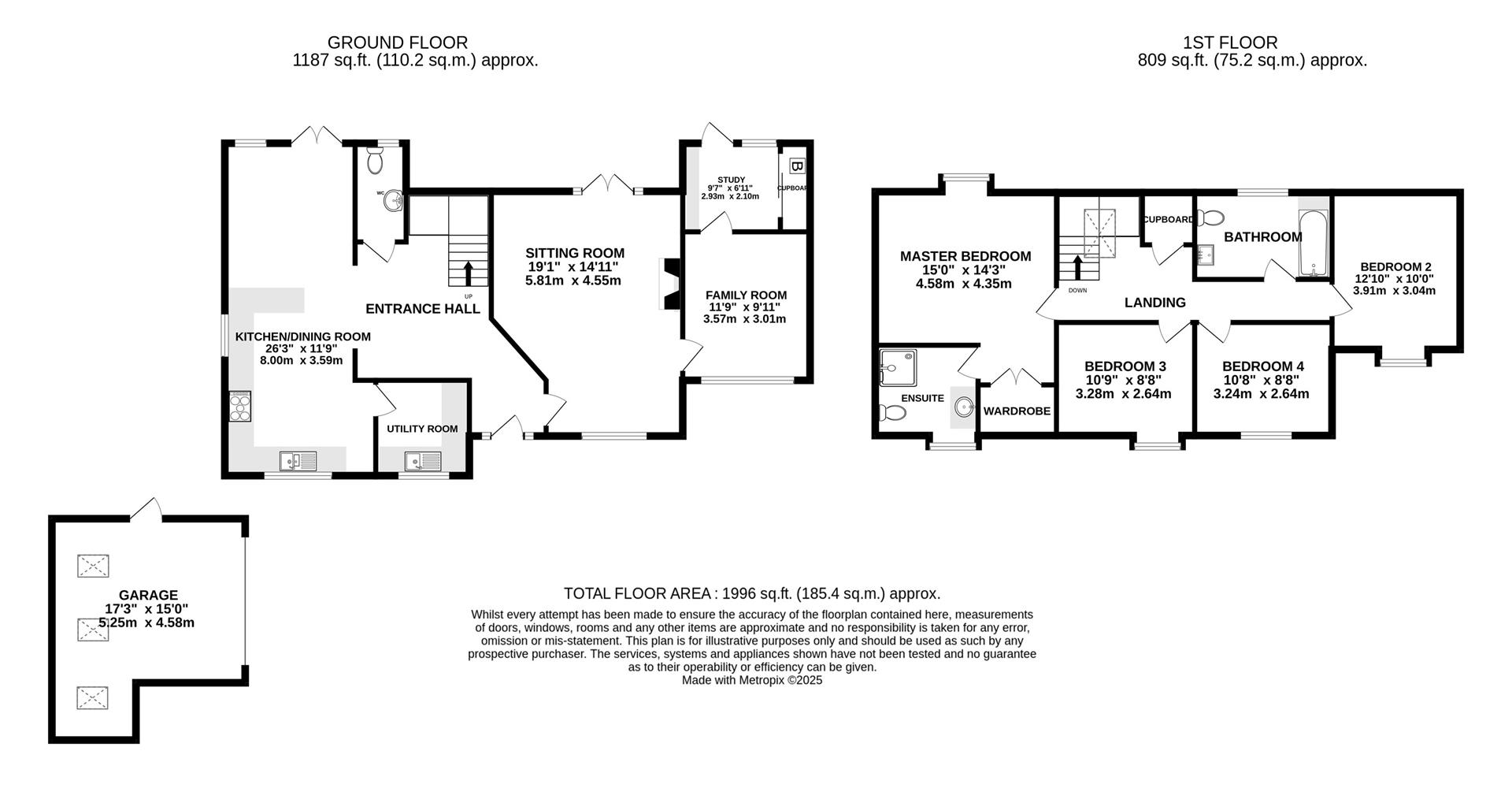 Floorplan for Watts Close, Hucclecote