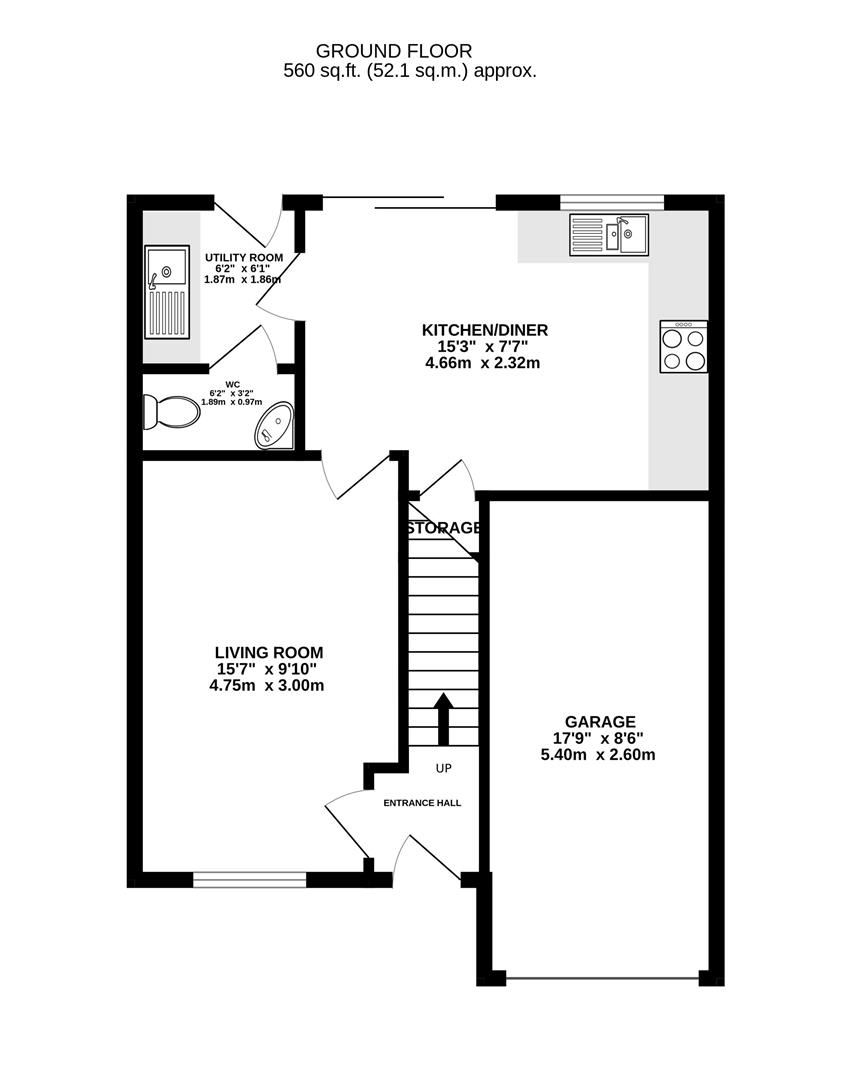 Floorplan for Rowbotham Way, Great Oldbury, Stonehouse