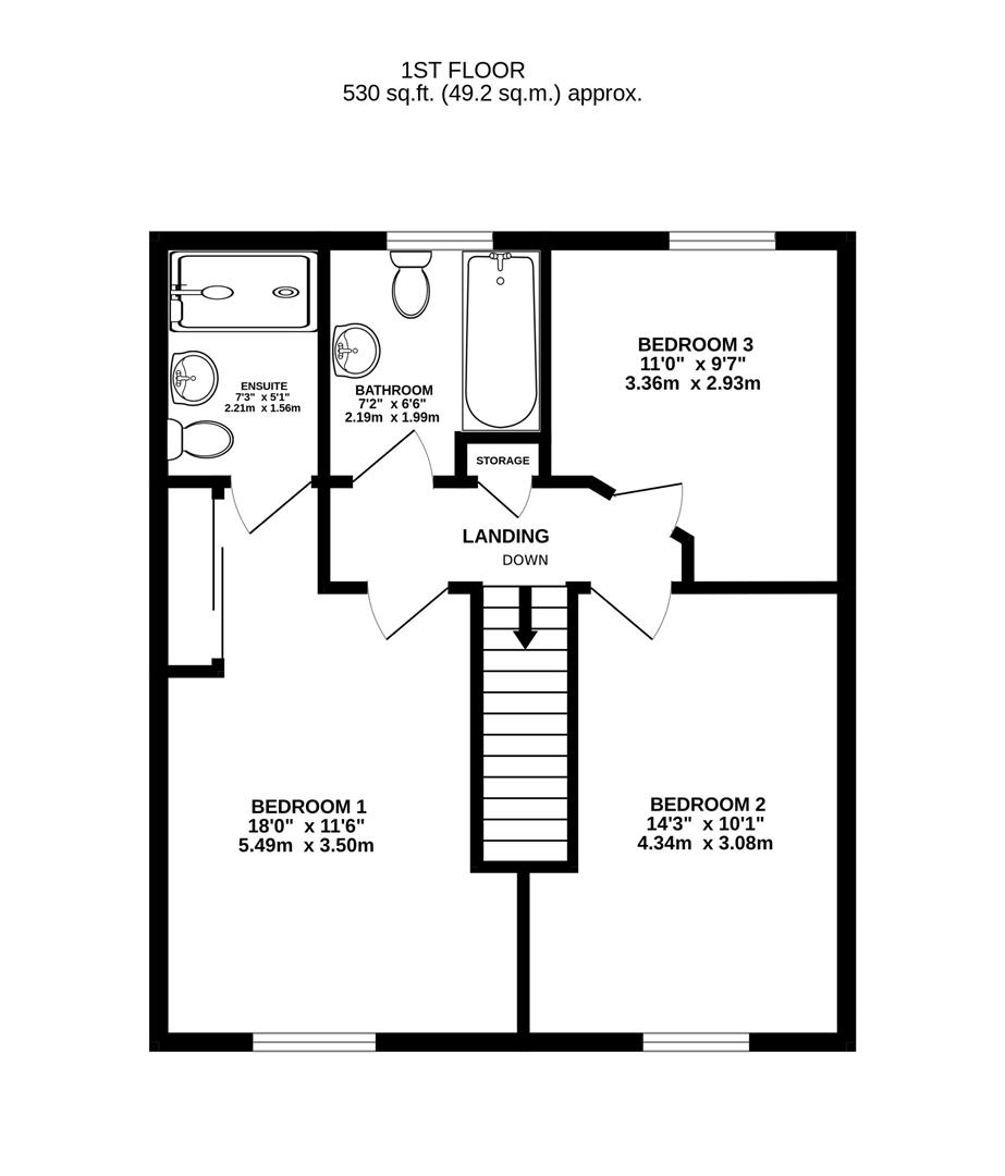 Floorplan for Rowbotham Way, Great Oldbury, Stonehouse