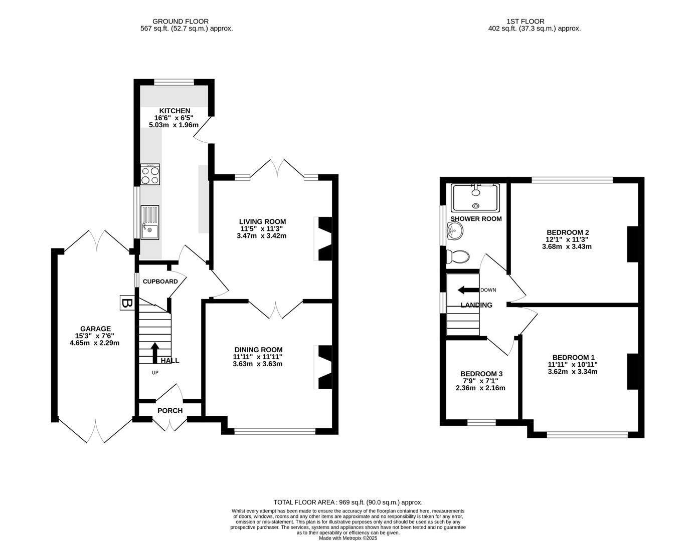 Floorplan for Dinglewell, Hucclecote, Gloucester