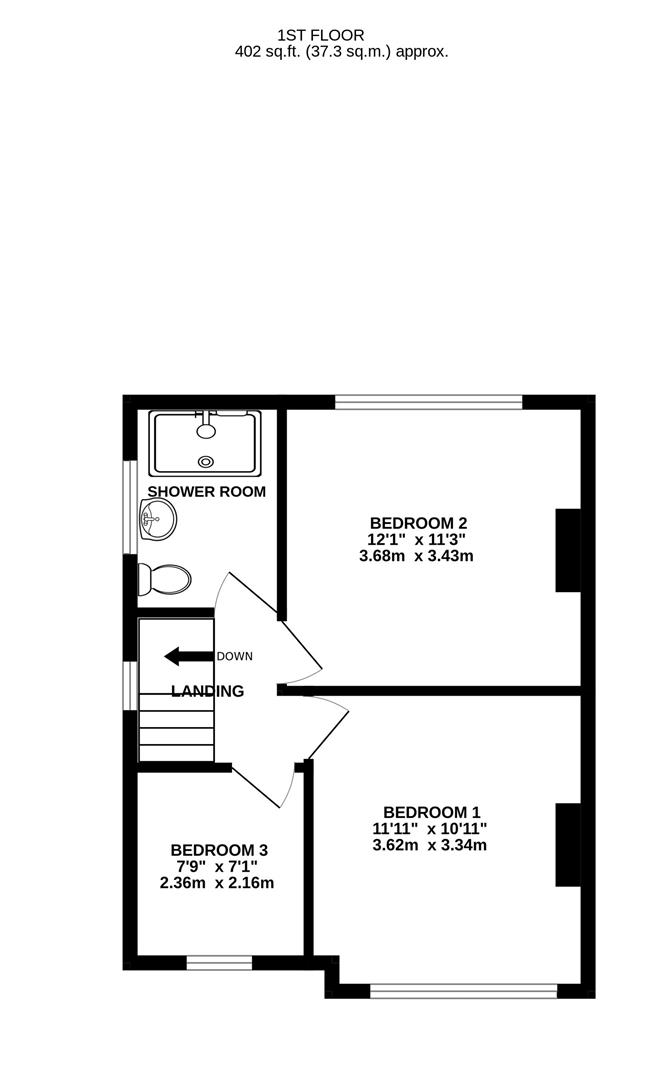 Floorplan for Dinglewell, Hucclecote, Gloucester