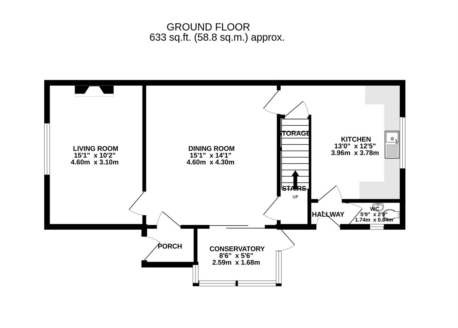 Floorplan for Moreton Valence, Gloucester