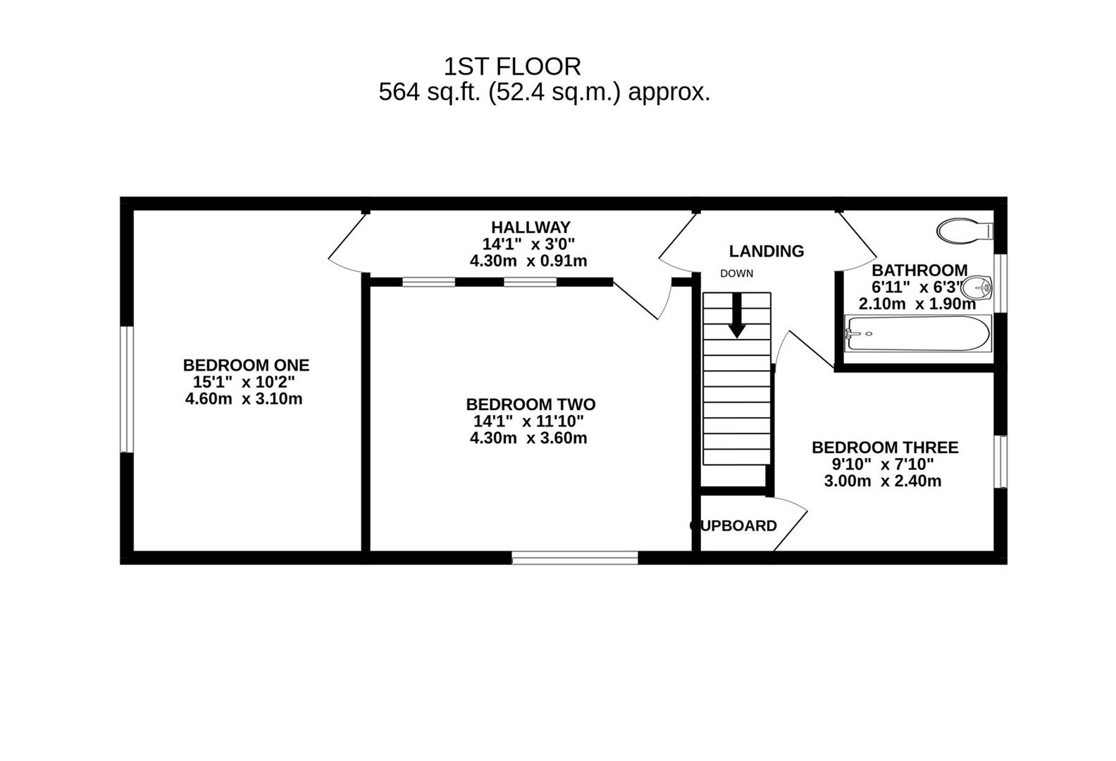 Floorplan for Moreton Valence, Gloucester
