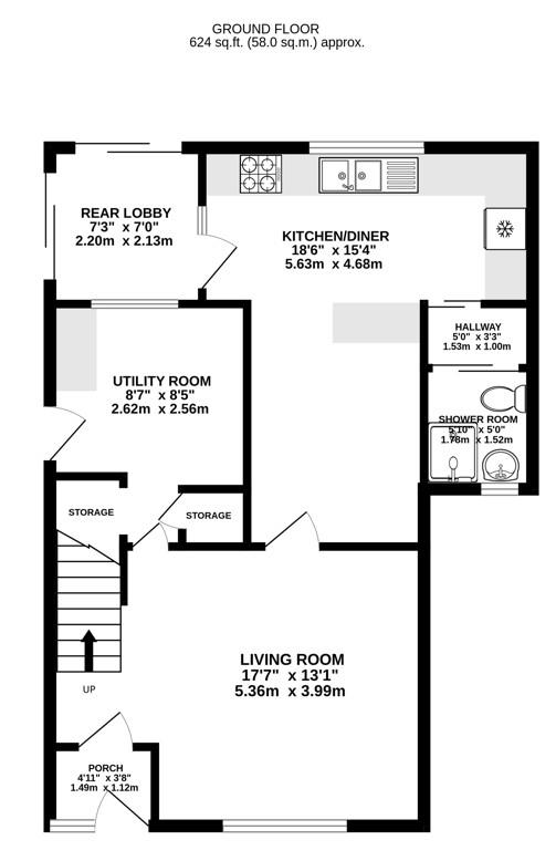 Floorplan for The Beagles, Cashes Green, Stroud