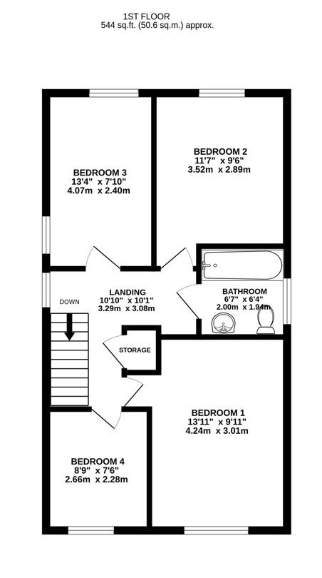 Floorplan for The Beagles, Cashes Green, Stroud