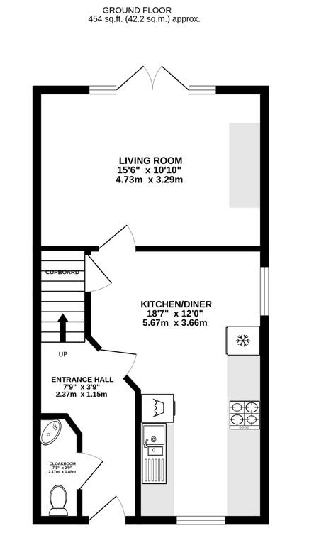 Floorplan for Gilbert Young Close, Great Oldbury, Stonehouse