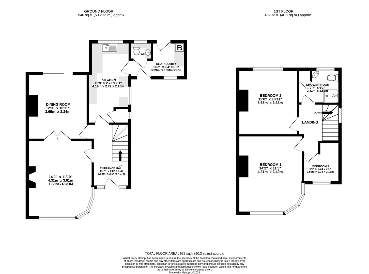 Floorplan for Westfield Road, Brockworth, Gloucester