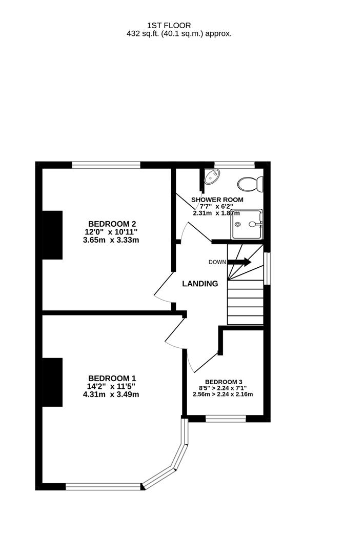 Floorplan for Westfield Road, Brockworth, Gloucester