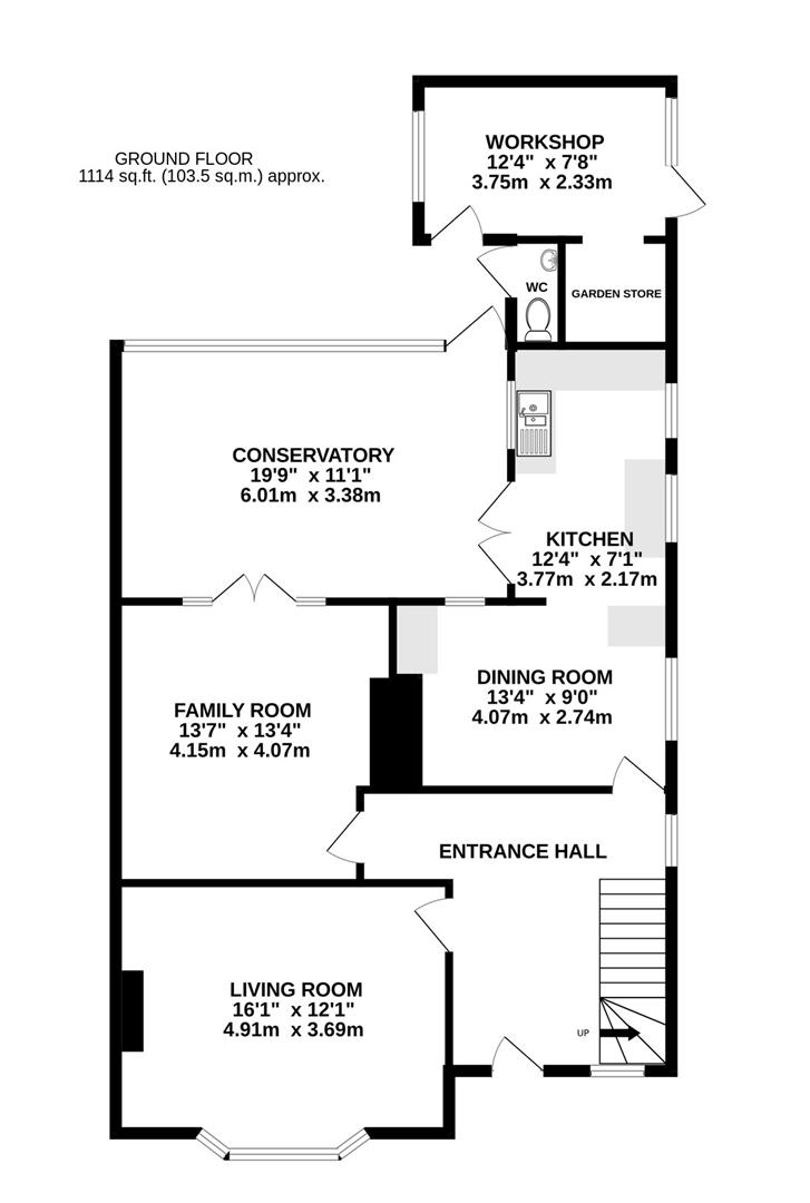 Floorplan for Hucclecote Road, Brockworth