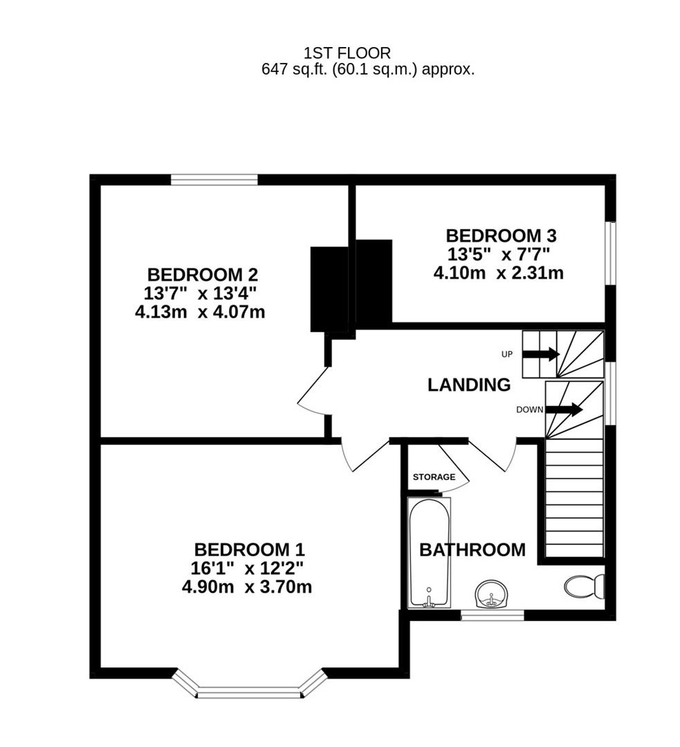 Floorplan for Hucclecote Road, Brockworth