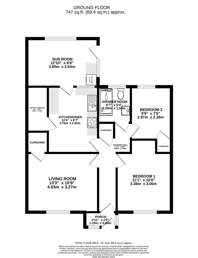 Floorplan for Budding Road, Eastington, Stonehouse