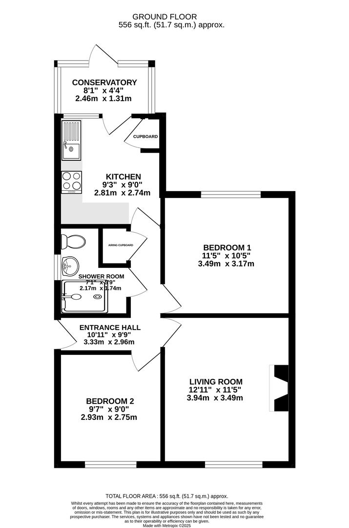 Floorplan for Melbourne Drive, Stonehouse