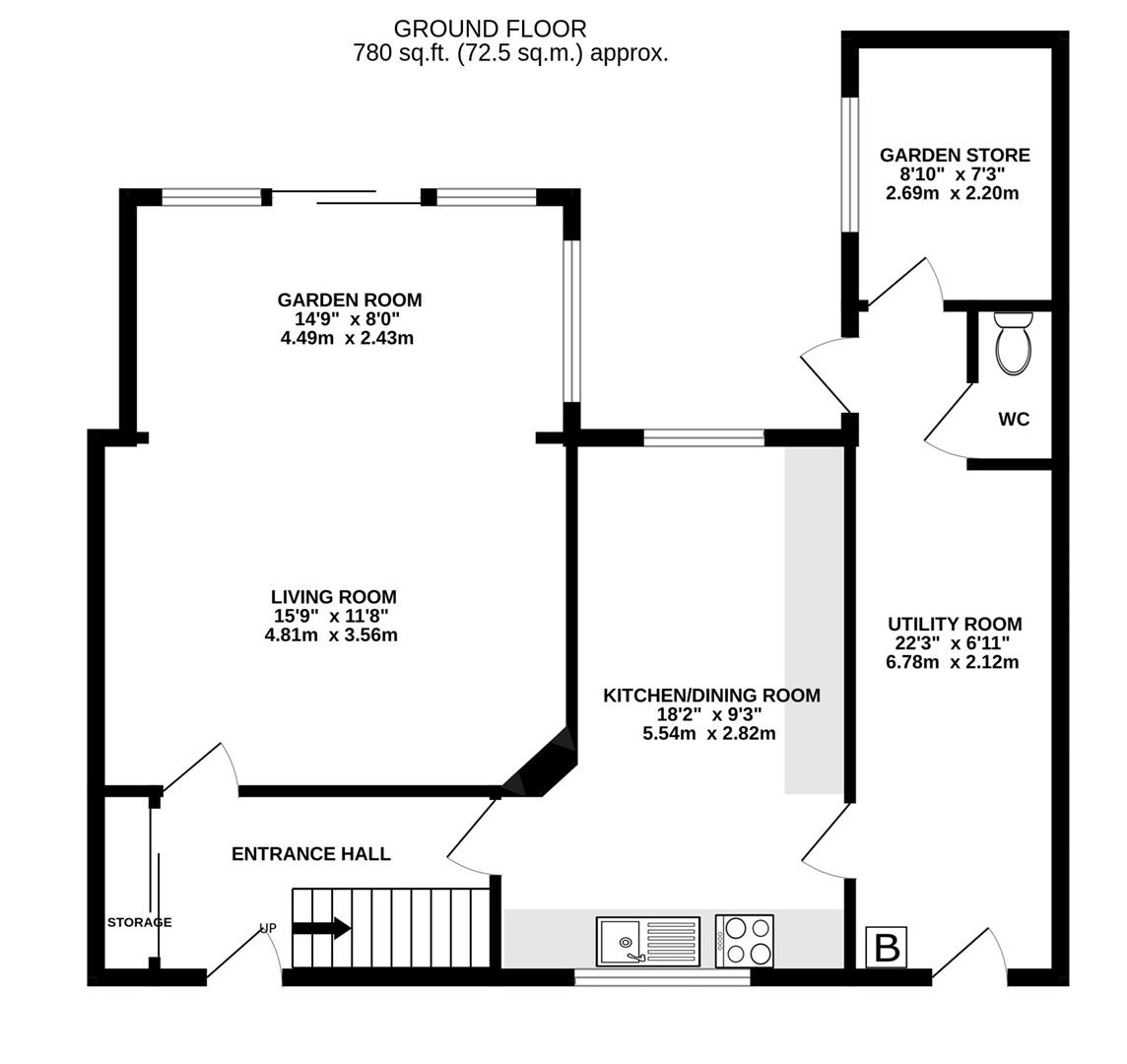 Floorplan for Elmgrove Road, Hucclecote, Gloucester