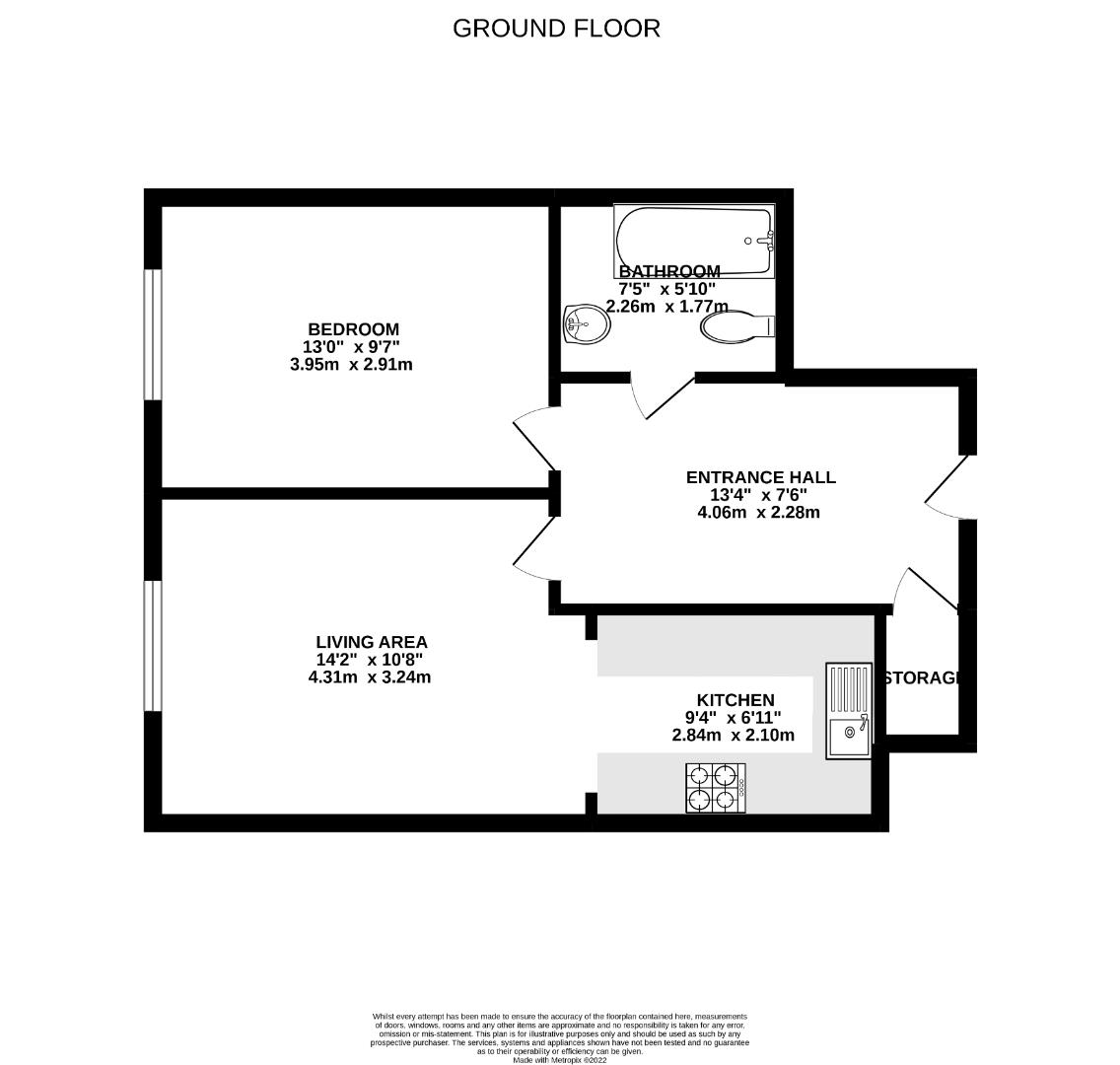 Floorplan for Barge Arm, Gloucester Docks