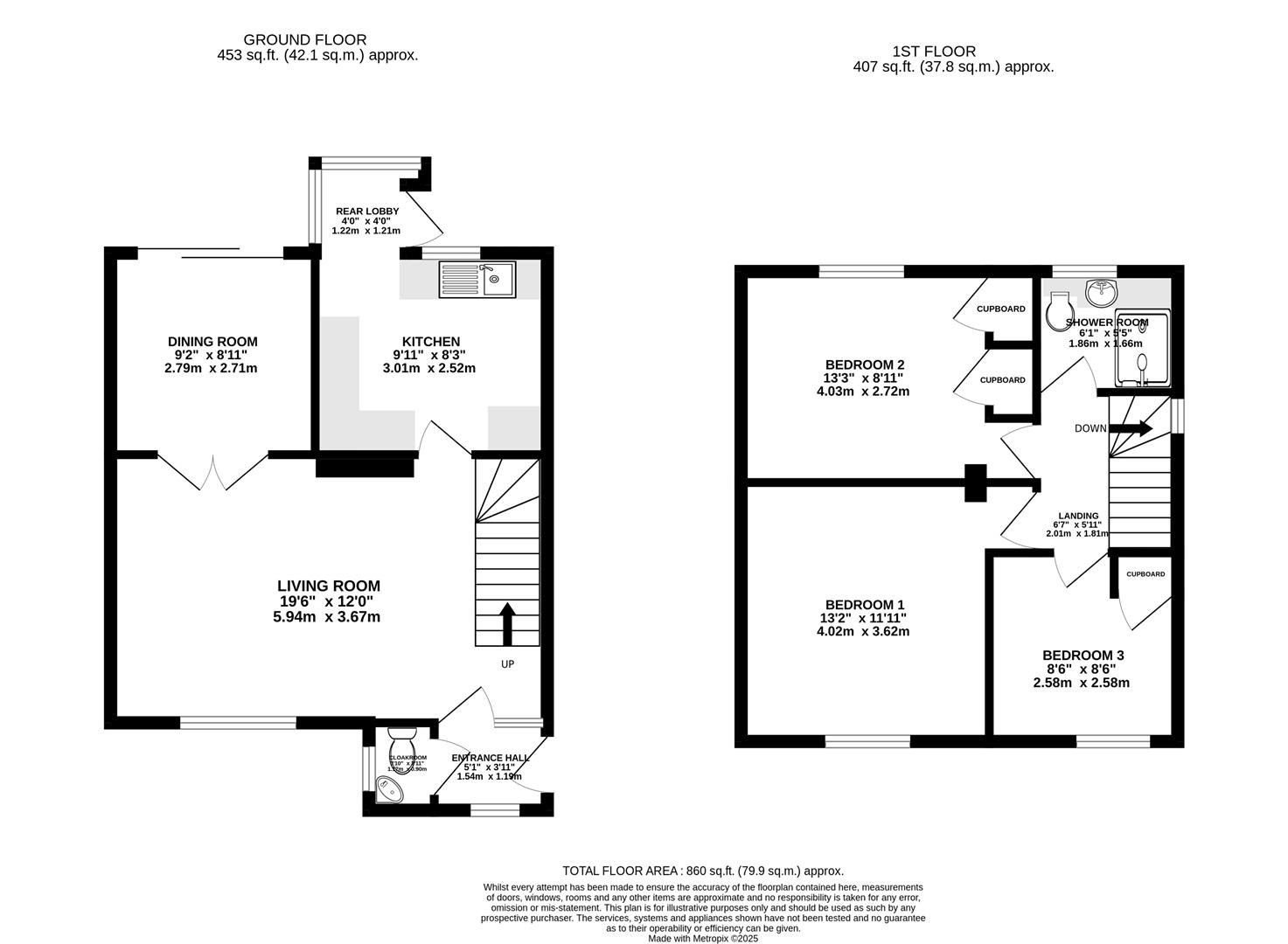 Floorplan for Guildings Way, Kings Stanley, Stonehouse
