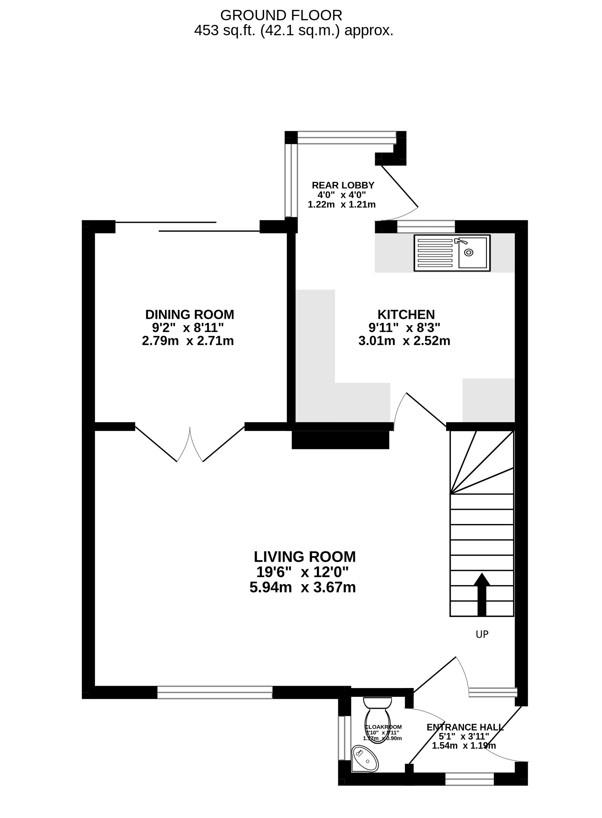 Floorplan for Guildings Way, Kings Stanley, Stonehouse
