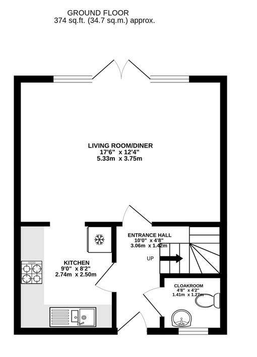 Floorplan for Elm Road, Stonehouse