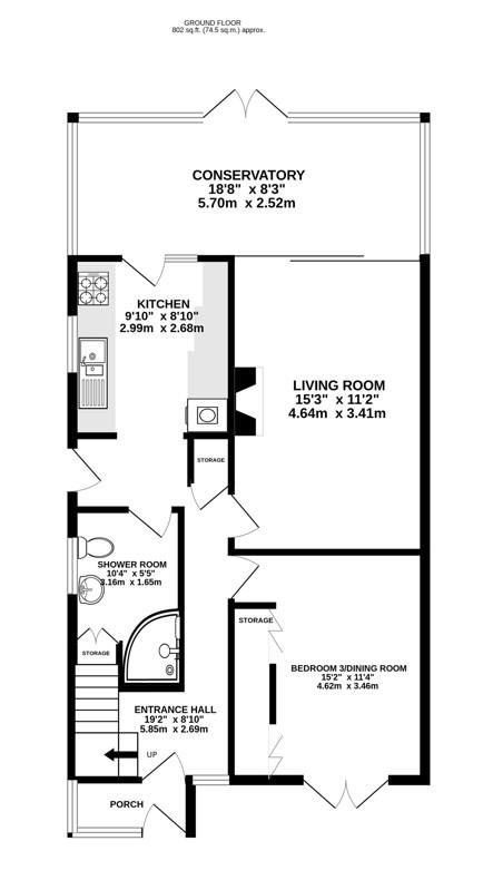 Floorplan for Marling Crescent, Stroud