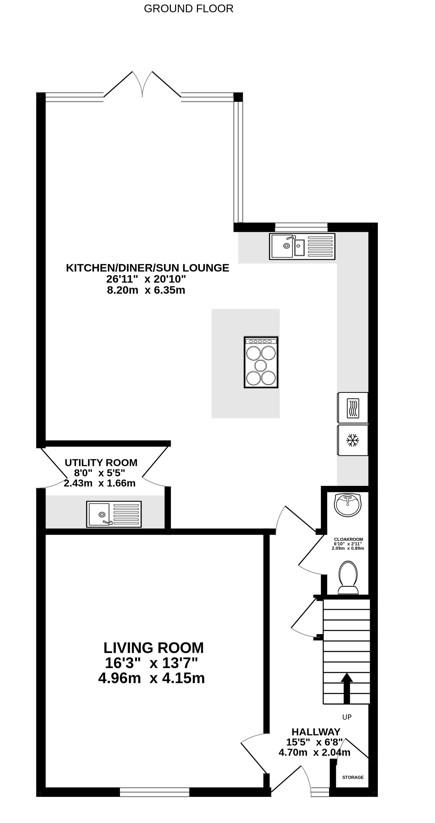 Floorplan for Upton's Garden, Whitminster, Gloucester