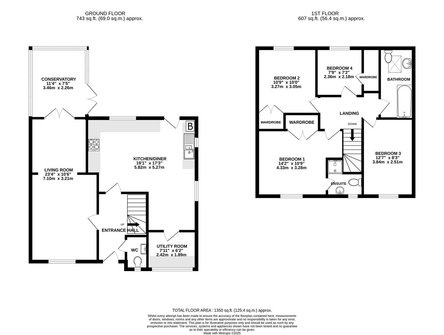 Floorplan for Berkeley Close, Hucclecote, Gloucester