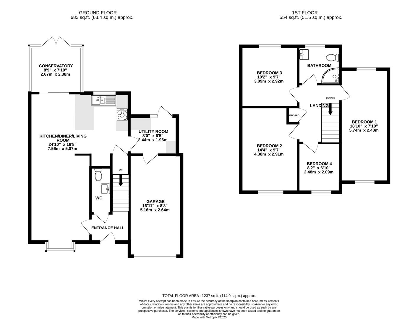 Floorplan for Fosse Close, Abbeymead, Gloucester