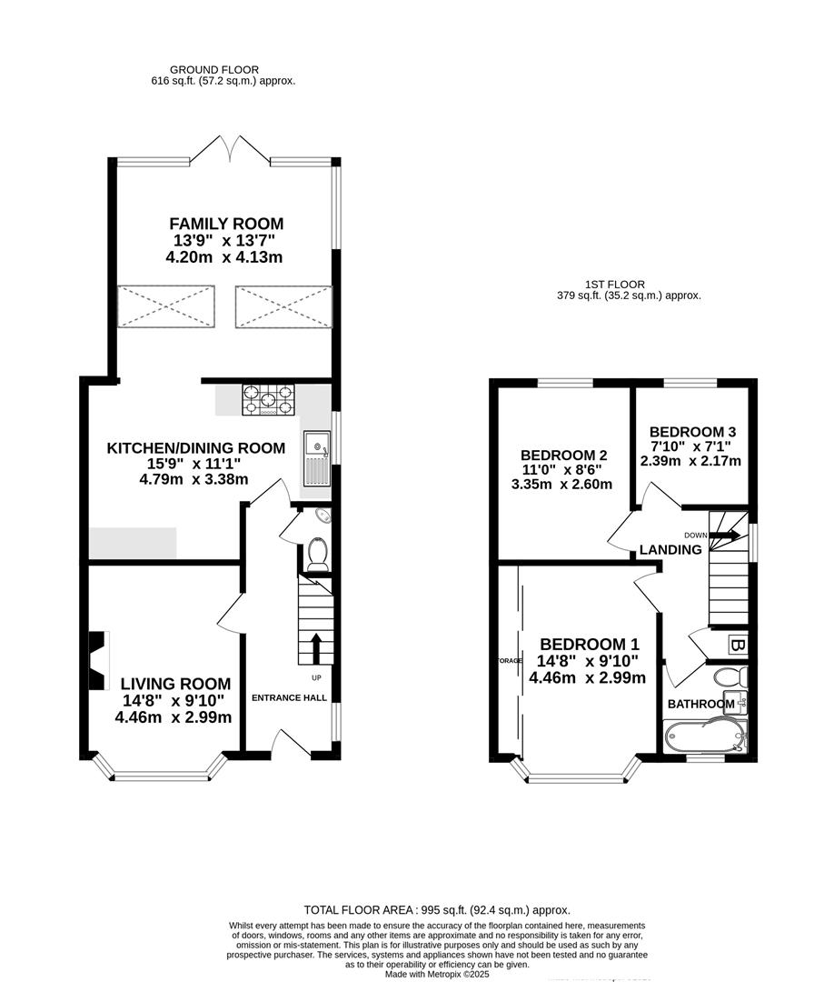 Floorplan for Boverton Drive, Brockworth, Gloucester