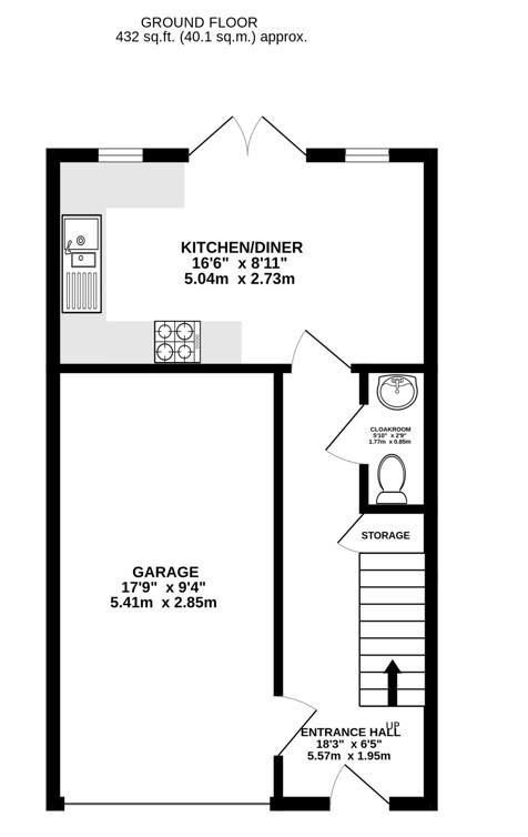 Floorplan for Bradestones Way, Stonehouse