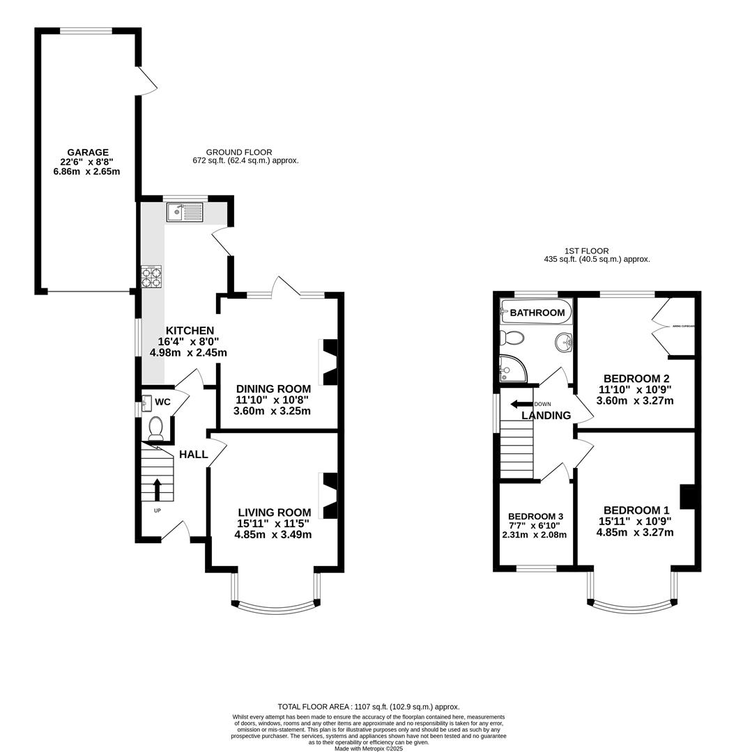 Floorplan for Colin Road, Barnwood, Gloucester