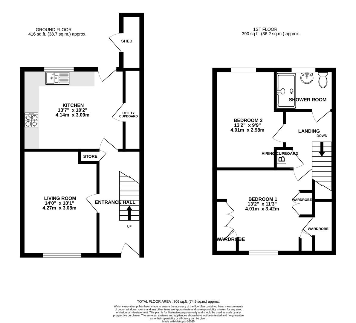 Floorplan for Leadon Close, Brockworth, Gloucester