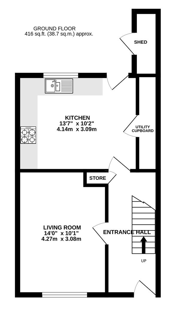 Floorplan for Leadon Close, Brockworth, Gloucester