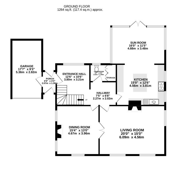 Floorplan for The Court Garden, Arlingham